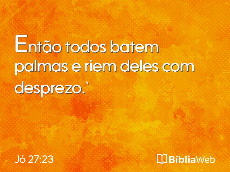 Jó 27:23 em imagem para compartilhar