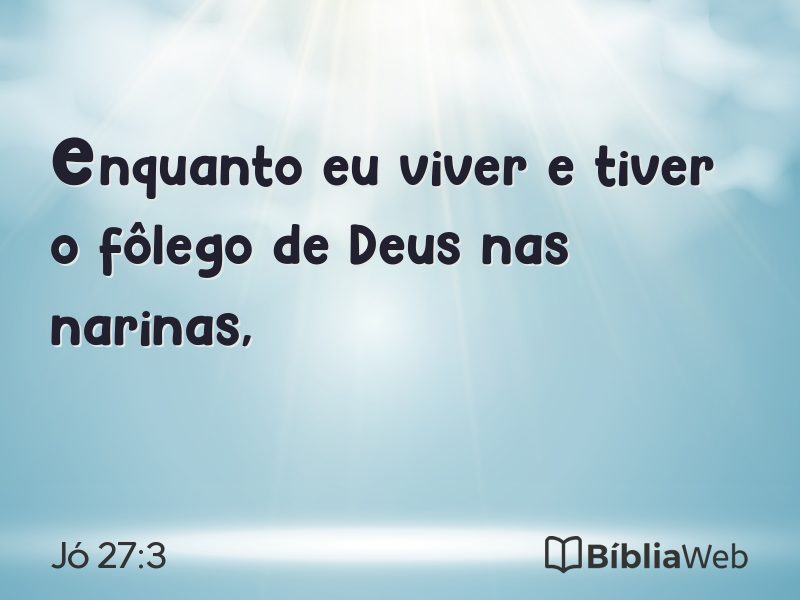 Jó 27:3 em imagem para compartilhar