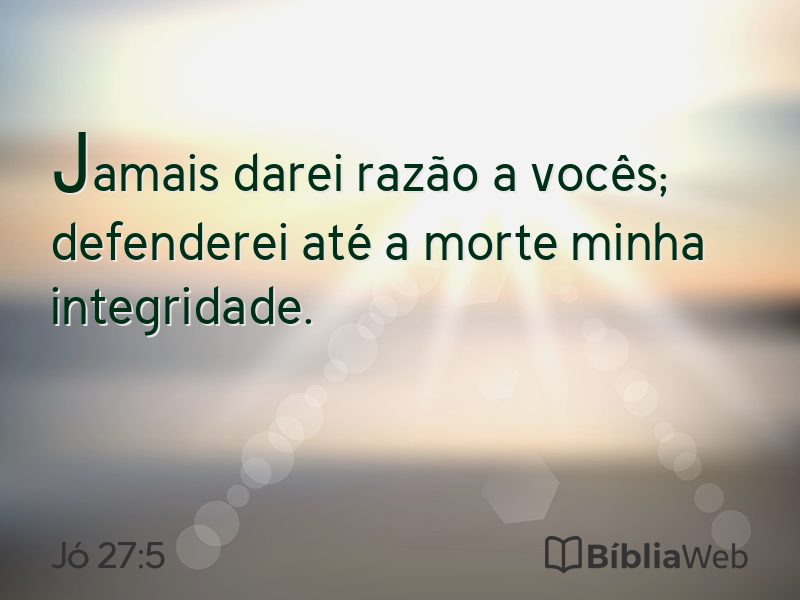 Jó 27:5 em imagem para compartilhar