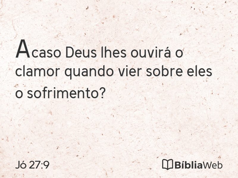 Jó 27:9 em imagem para compartilhar
