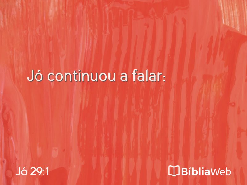 Jó 29:1 em imagem para compartilhar