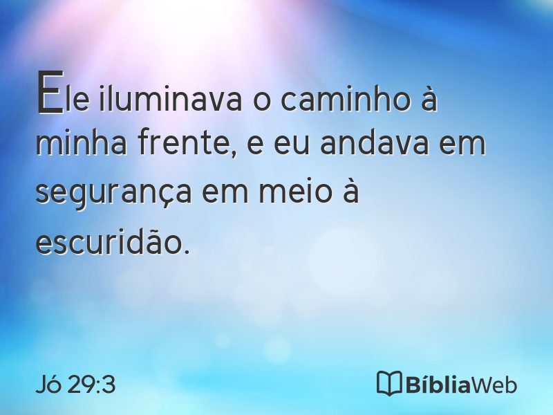 Jó 29:3 em imagem para compartilhar