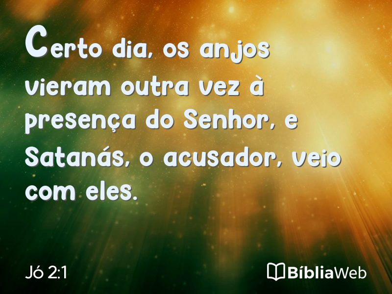 Jó 2:1 em imagem para compartilhar