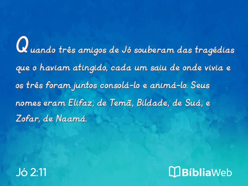Jó 2:11 em imagem para compartilhar