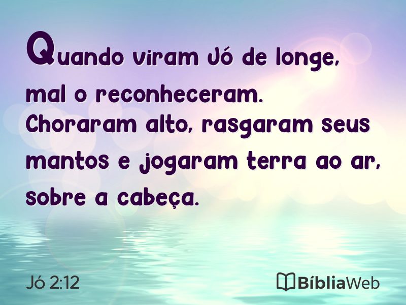 Jó 2:12 em imagem para compartilhar
