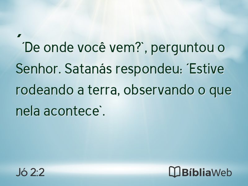 Jó 2:2 em imagem para compartilhar