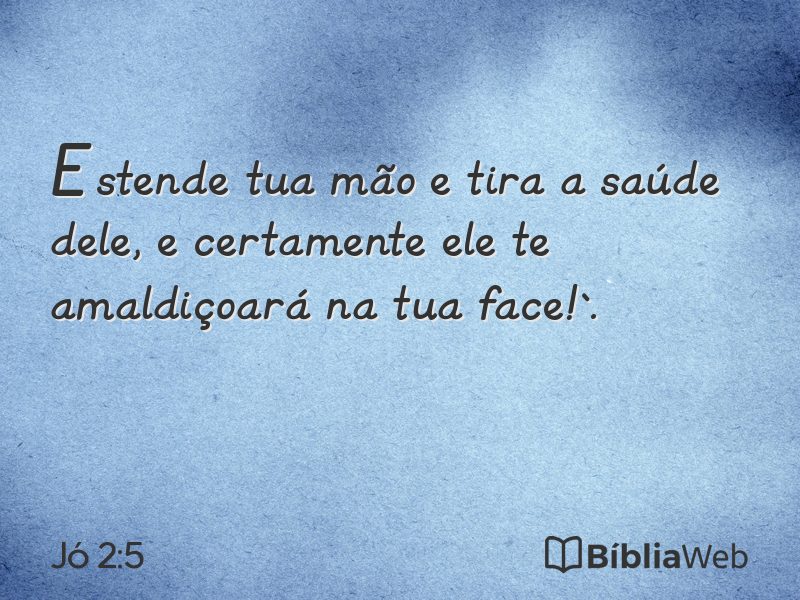 Jó 2:5 em imagem para compartilhar