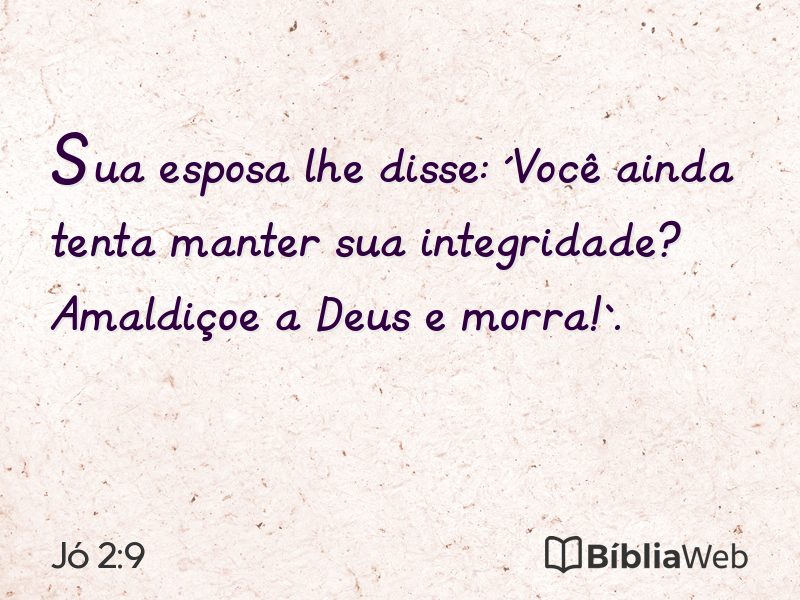 Jó 2:9 em imagem para compartilhar