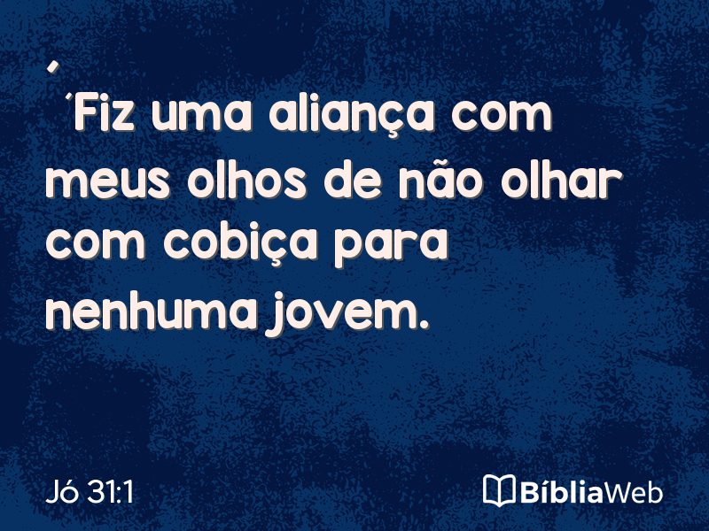 Jó 31:1 em imagem para compartilhar