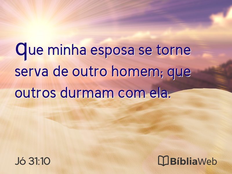 Jó 31:10 em imagem para compartilhar