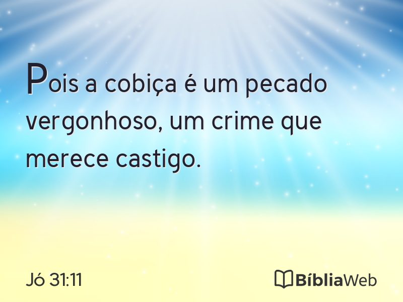 Jó 31:11 em imagem para compartilhar