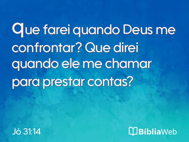 Jó 31:14 em imagem para compartilhar