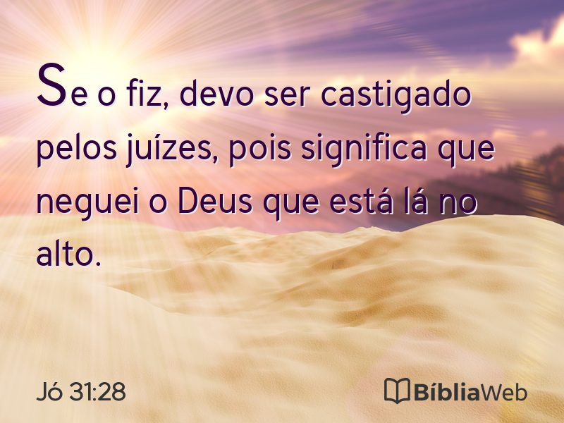 Jó 31:28 em imagem para compartilhar