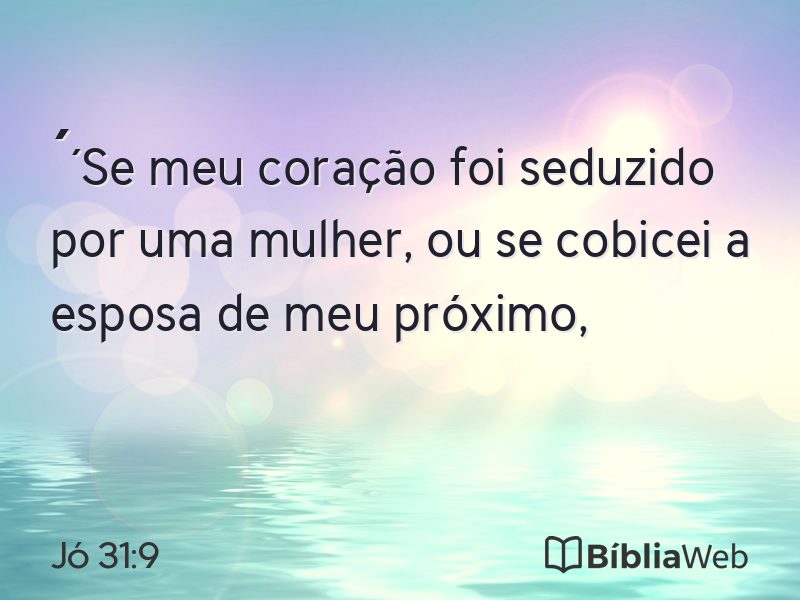 Jó 31:9 em imagem para compartilhar
