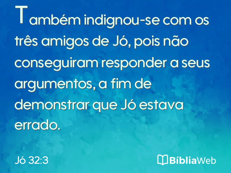 Jó 32:3 em imagem para compartilhar
