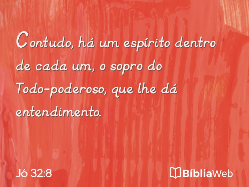 Jó 32:8 em imagem para compartilhar