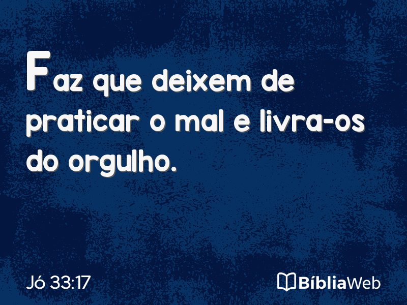 Jó 33:17 em imagem para compartilhar