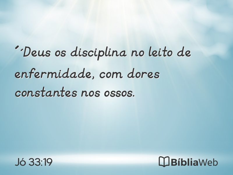 Jó 33:19 em imagem para compartilhar