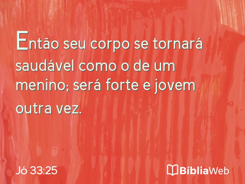 Jó 33:25 em imagem para compartilhar