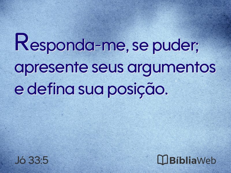 Jó 33:5 em imagem para compartilhar