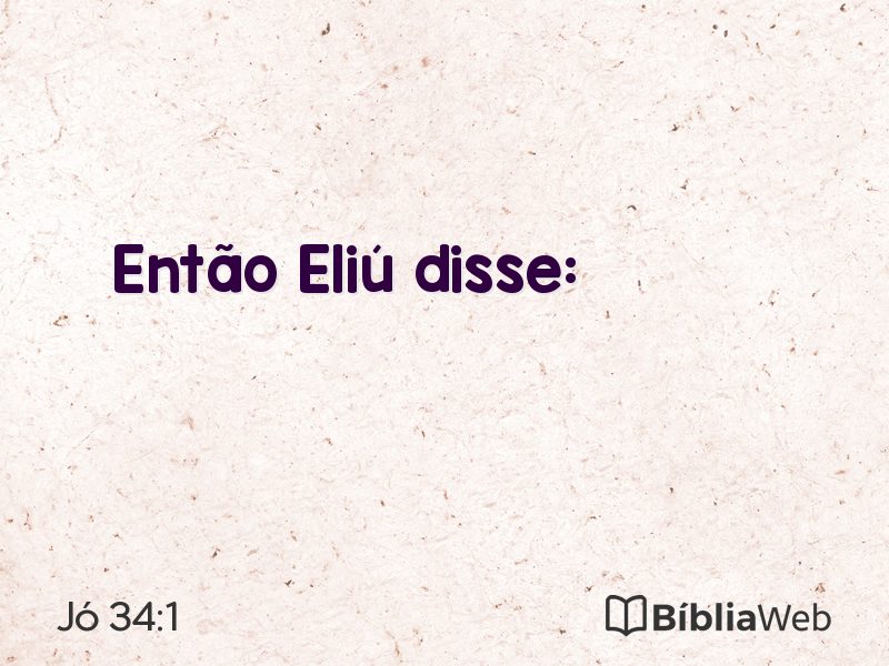Jó 34:1 em imagem para compartilhar