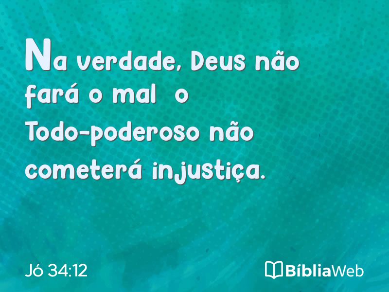Jó 34:12 em imagem para compartilhar
