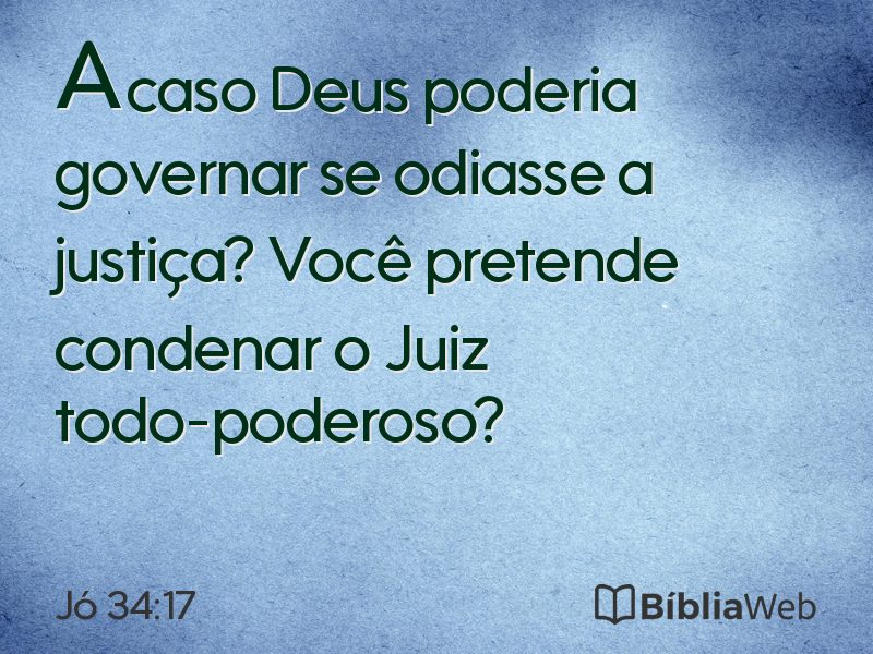 Jó 34:17 em imagem para compartilhar