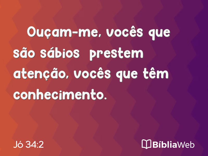 Jó 34:2 em imagem para compartilhar
