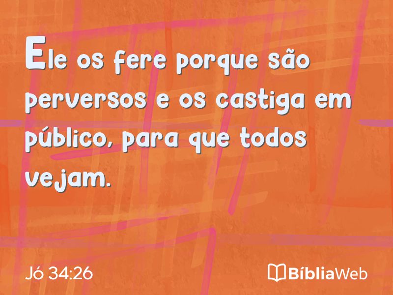 Jó 34:26 em imagem para compartilhar