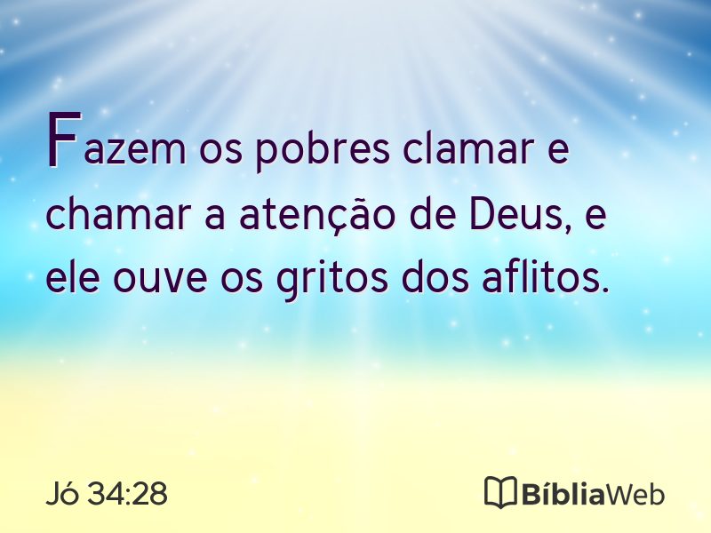 Jó 34:28 em imagem para compartilhar
