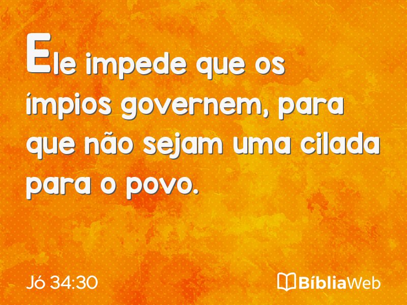Jó 34:30 em imagem para compartilhar