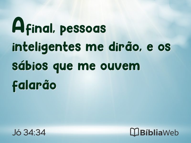 Jó 34:34 em imagem para compartilhar