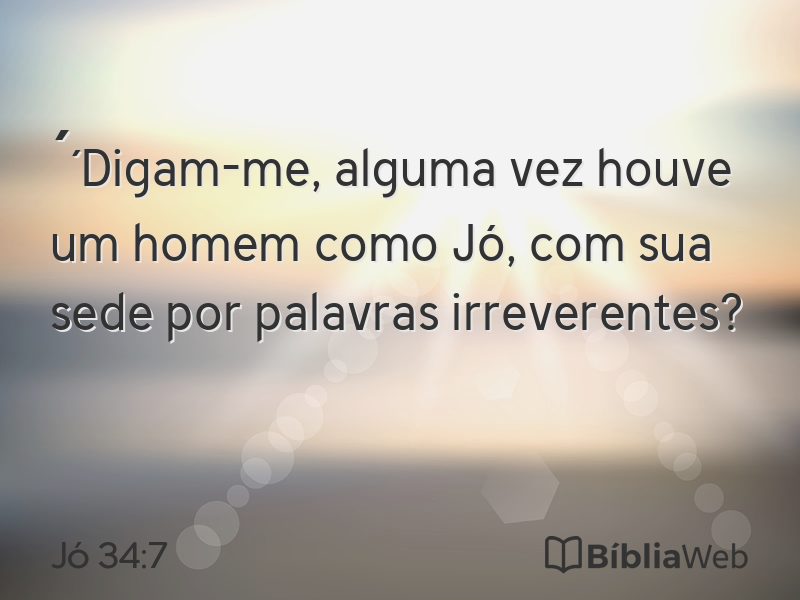 Jó 34:7 em imagem para compartilhar