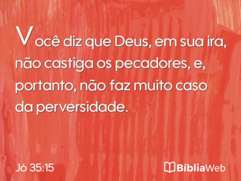 Jó 35:15 em imagem para compartilhar