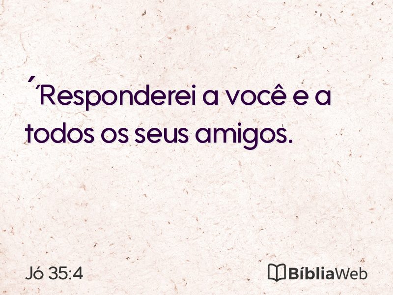 Jó 35:4 em imagem para compartilhar