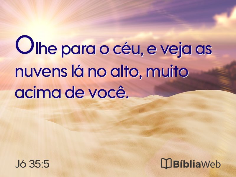 Jó 35:5 em imagem para compartilhar