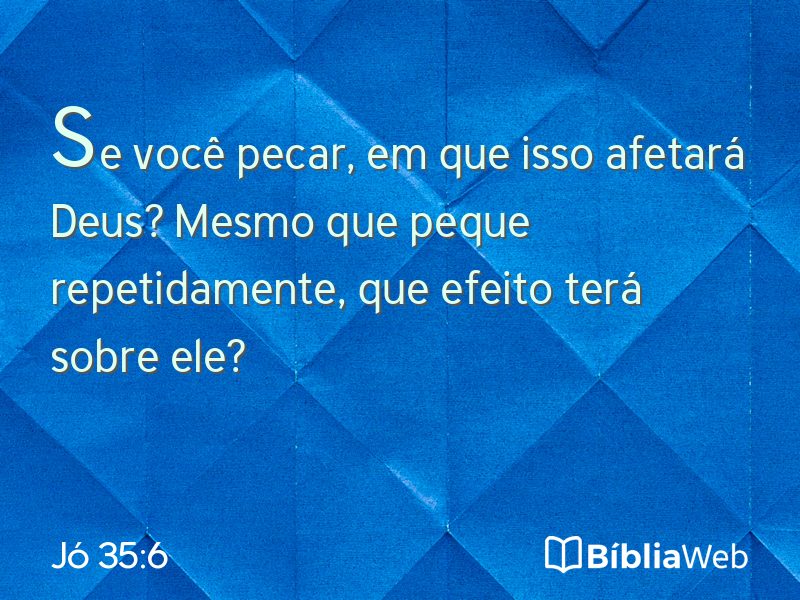 Jó 35:6 em imagem para compartilhar