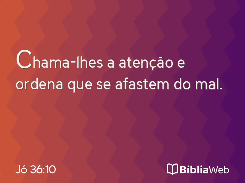 Jó 36:10 em imagem para compartilhar