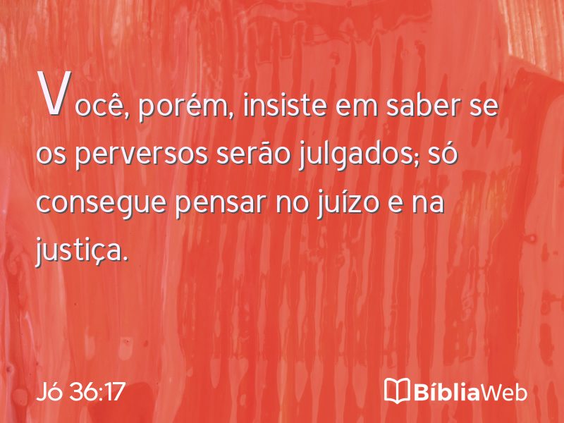 Jó 36:17 em imagem para compartilhar