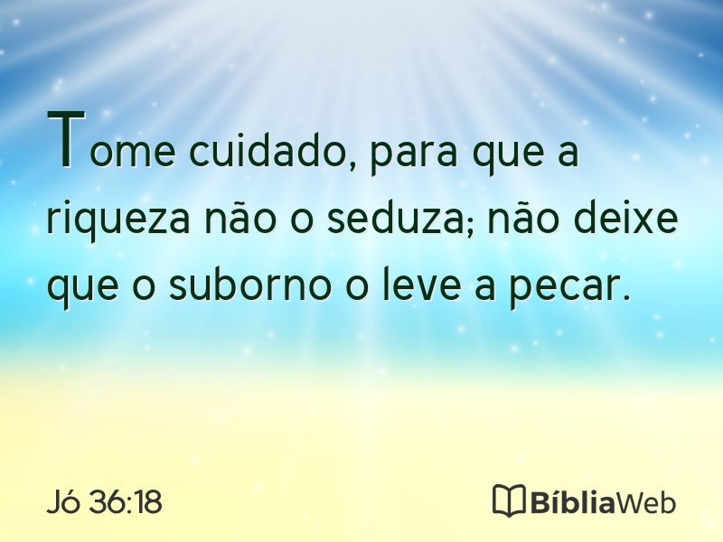 Jó 36:18 em imagem para compartilhar