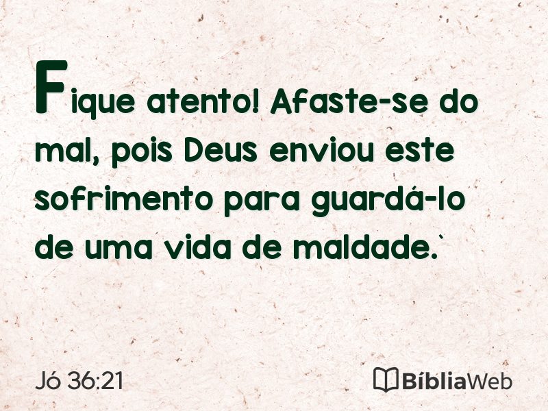 Jó 36:21 em imagem para compartilhar
