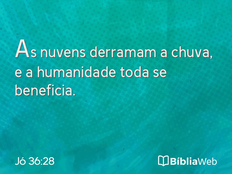 Jó 36:28 em imagem para compartilhar