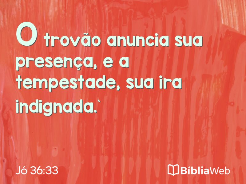 Jó 36:33 em imagem para compartilhar