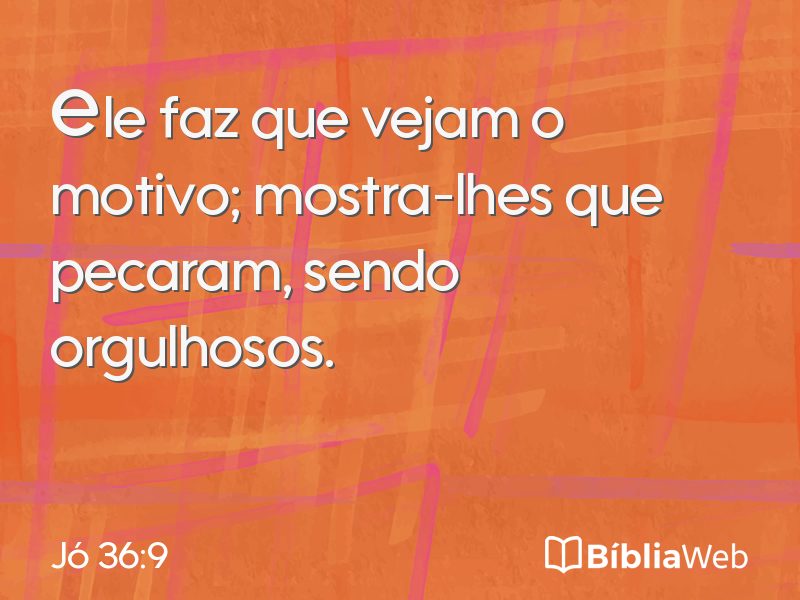 Jó 36:9 em imagem para compartilhar