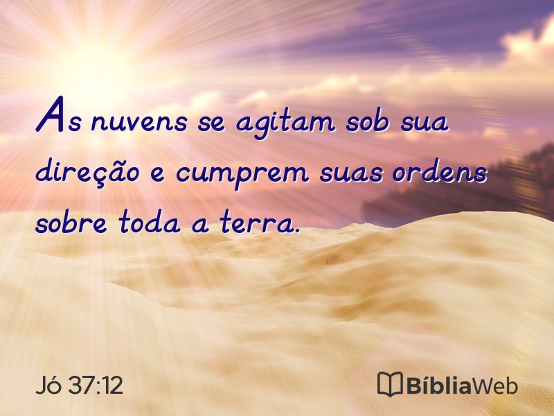 Jó 37:12 em imagem para compartilhar