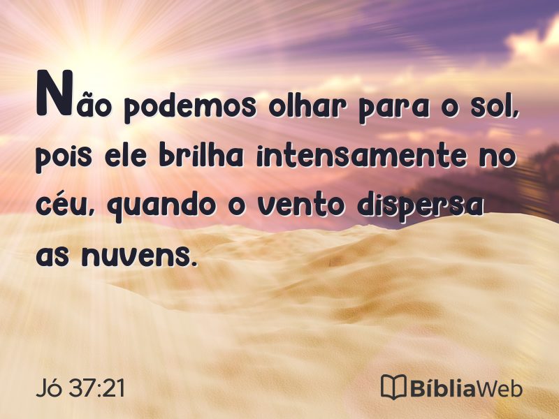 Jó 37:21 em imagem para compartilhar