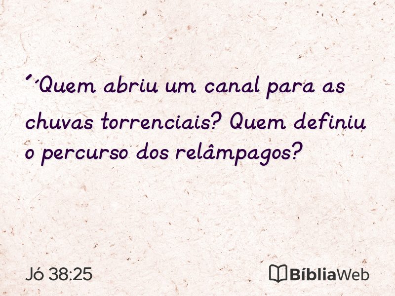 Jó 38:25 em imagem para compartilhar