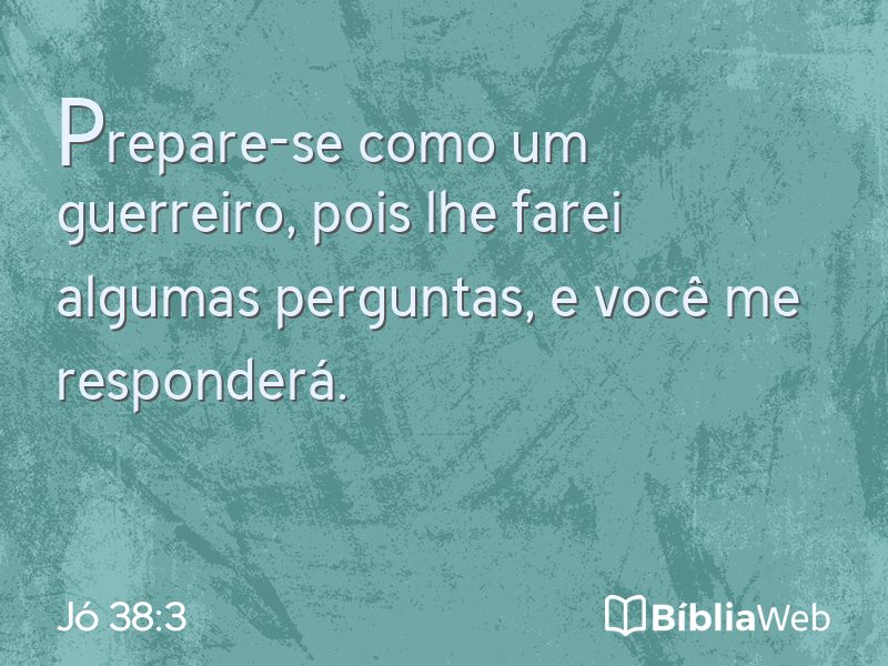 Jó 38:3 em imagem para compartilhar