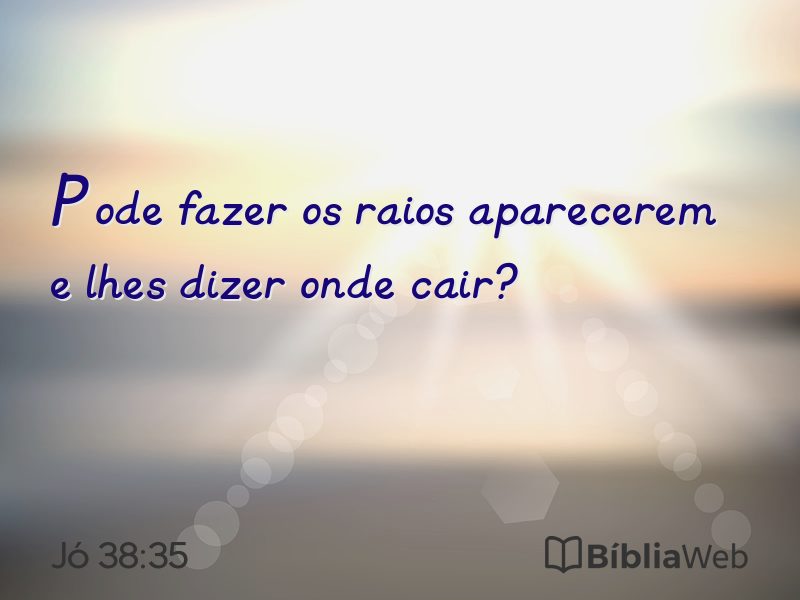 Jó 38:35 em imagem para compartilhar