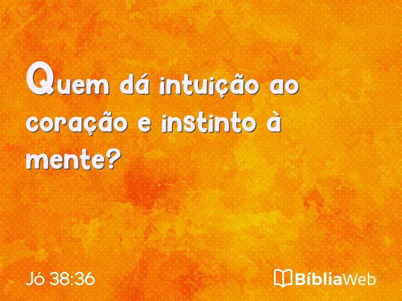 Jó 38:36 em imagem para compartilhar